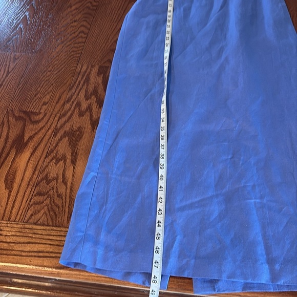 Jessica Howard petite Blue linen 2 piece dress and short sleeve jacket career 6P - Picture 11 of 17